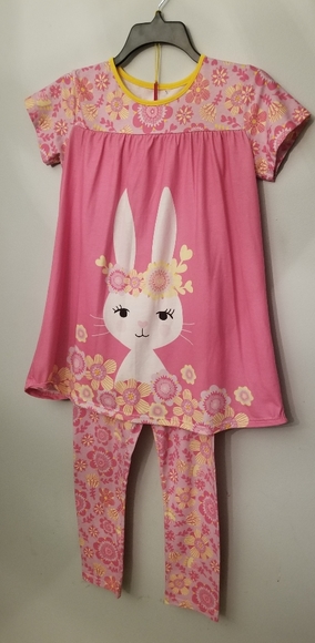 Bunny tunic & floral legging set - Picture 2 of 3